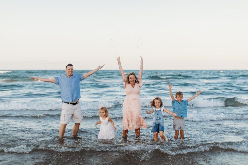 Family on the beach South Padre Island Texas