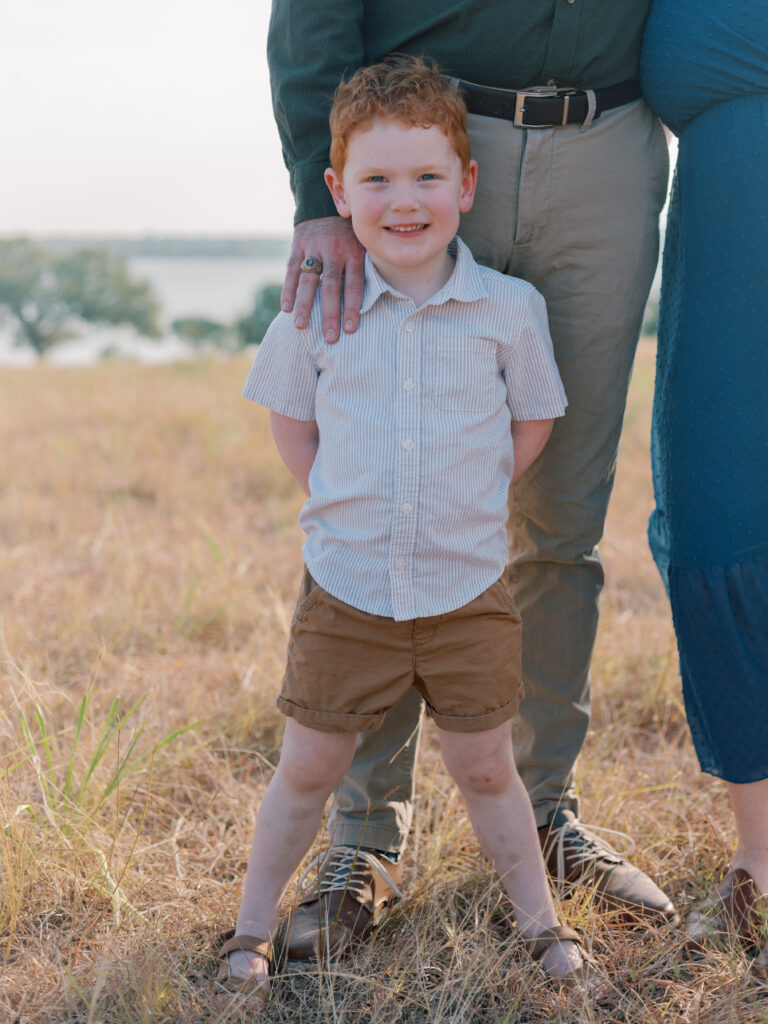 boy smiles at Winfrey Point, Dallas