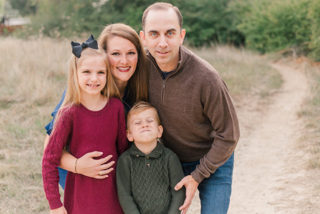 family at Norbuck Park, Dallas TX, Kate White Photography