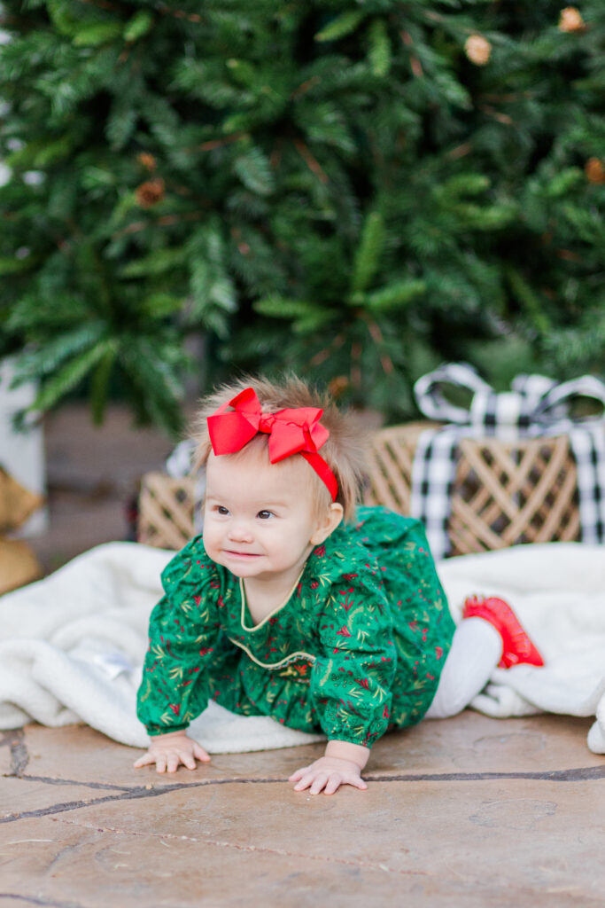 baby crawls at Lemon Drop Studios in McKinney TX by Kate White Photography
