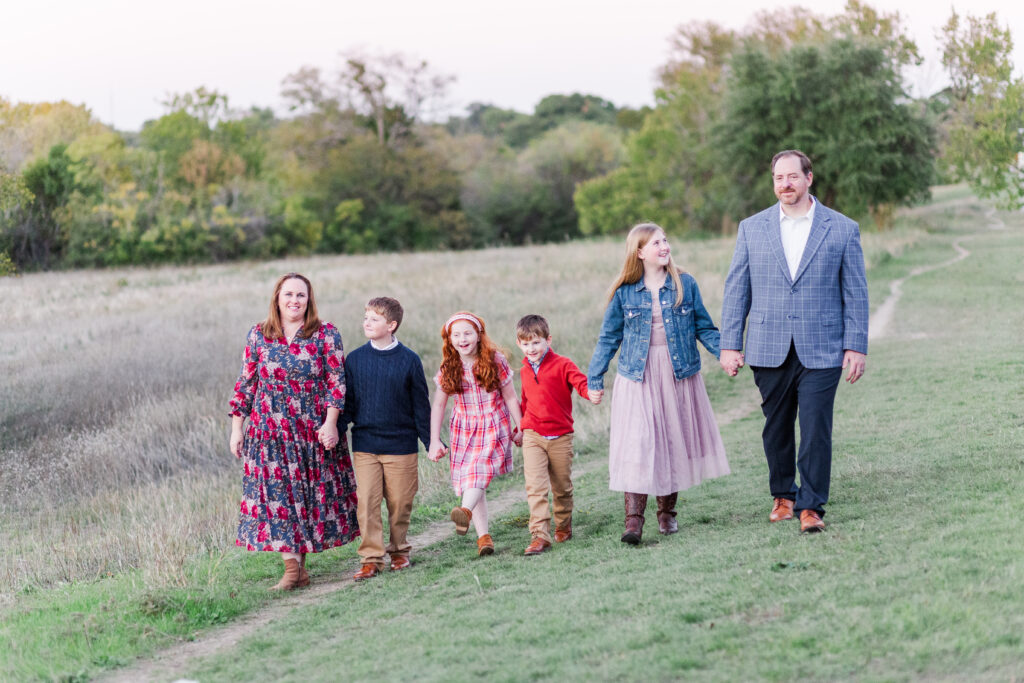 Family at Norbuck Park in Dallas TX by Kate White Photography