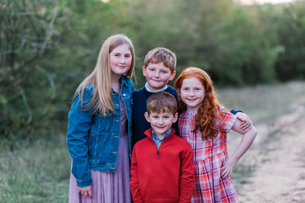 siblings at Norbuck Park in Dallas TX by Kate White Photography