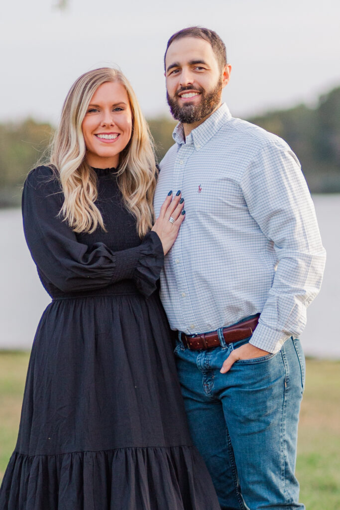 couple at Mill Creek Reservoir Park in Canton TX with Kate White Photography