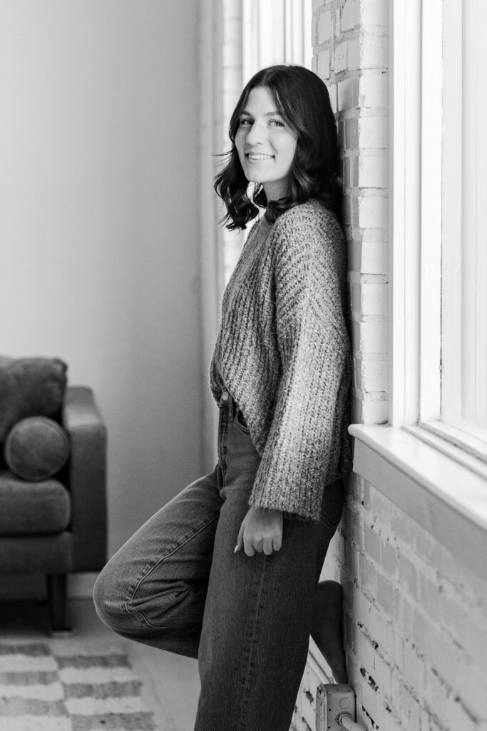 Senior portrait at Lumen Room Dallas TX by Kate White Photography