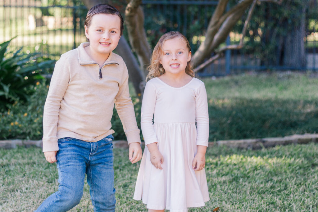 brother and sister by Kate White Photography 