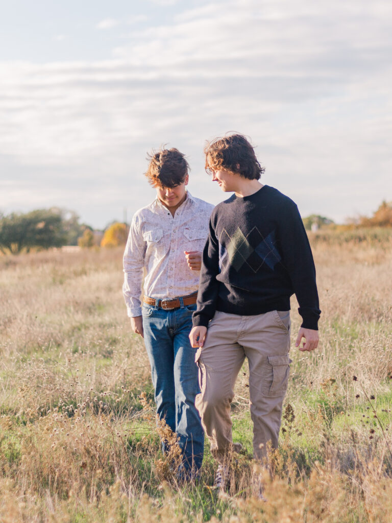 brothers at Boy Scout Hill on White Rock Lake by Kate White Photography