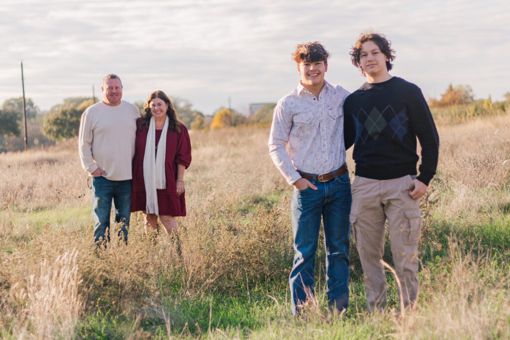 family at Boy Scout Hill on White Rock Lake by Kate White Photography