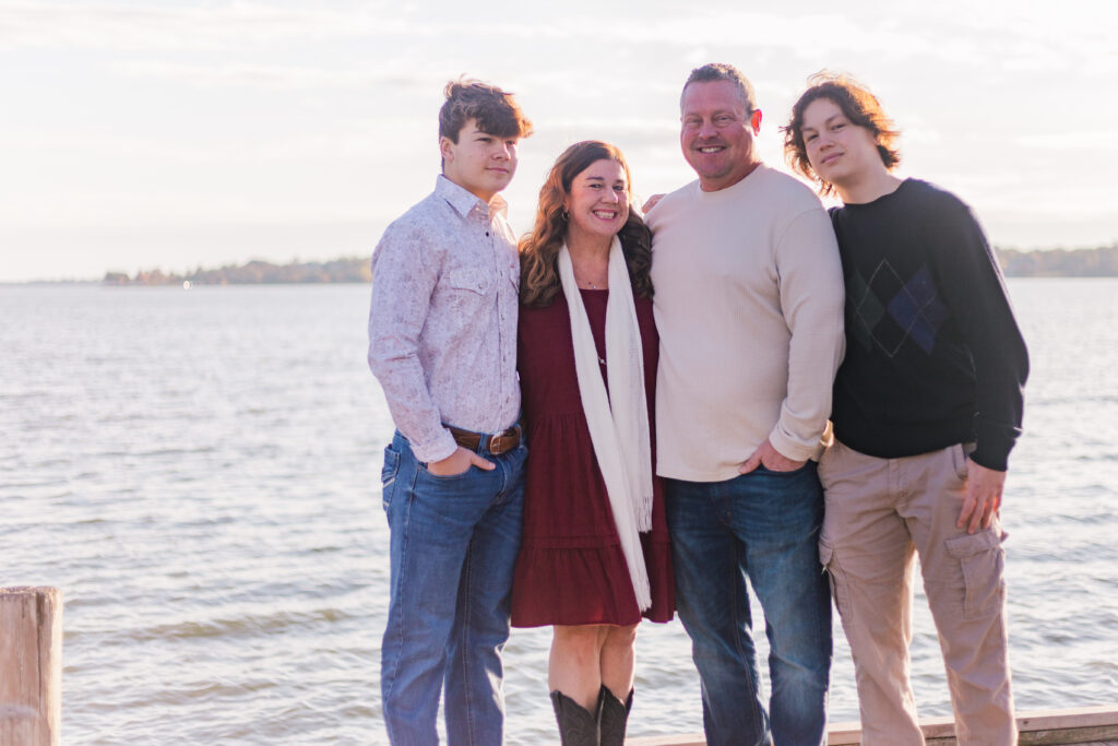 family at Boy Scout Hill on White Rock Lake by Kate White Photography