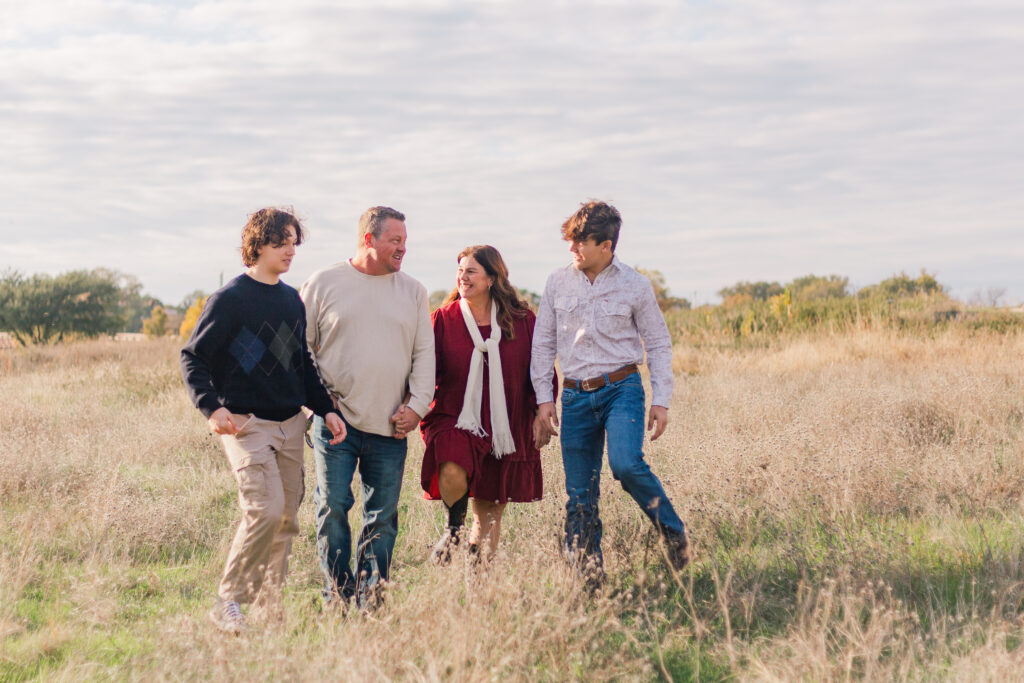Family at Boy Scout Hill on White Rock Lake by Kate White Photography