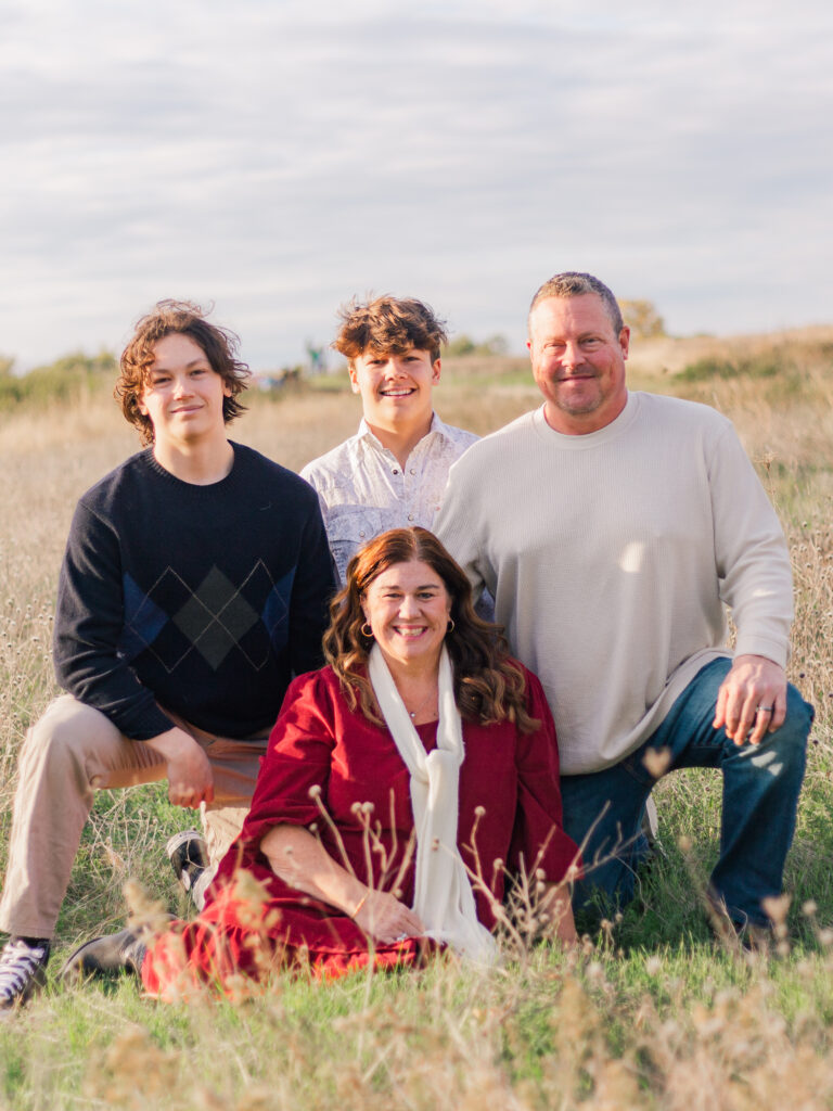 Family at Boy Scout Hill on White Rock Lake by Kate White Photography