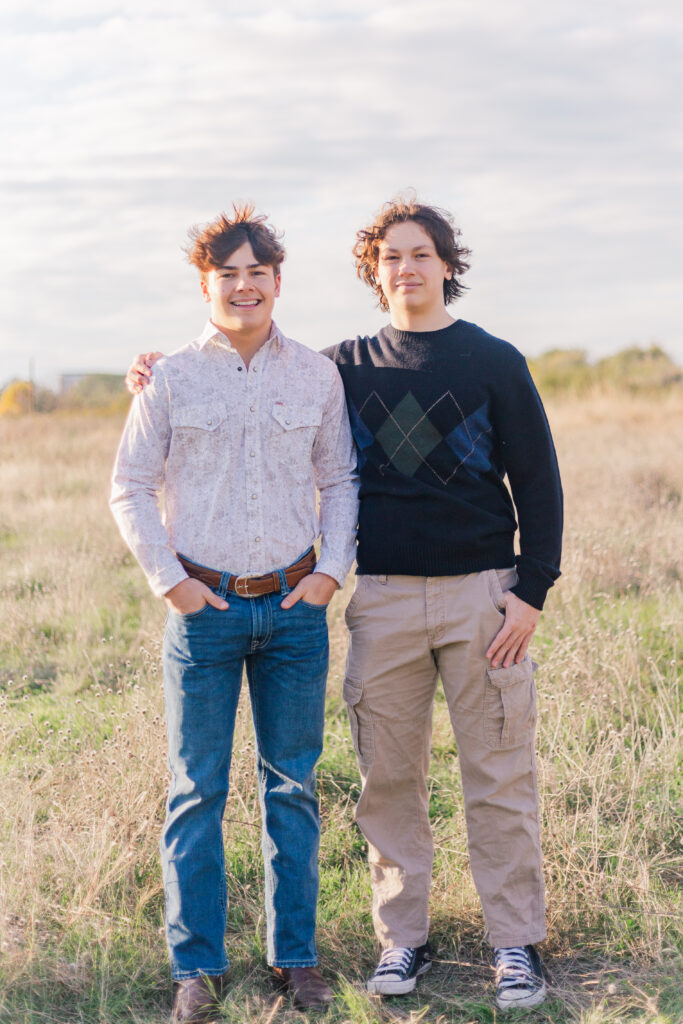 brothers at Boy Scout Hill on White Rock Lake by Kate White Photography