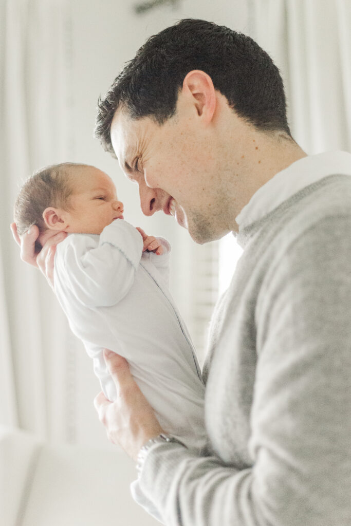 baby boy and dad in Lake Highlands TX