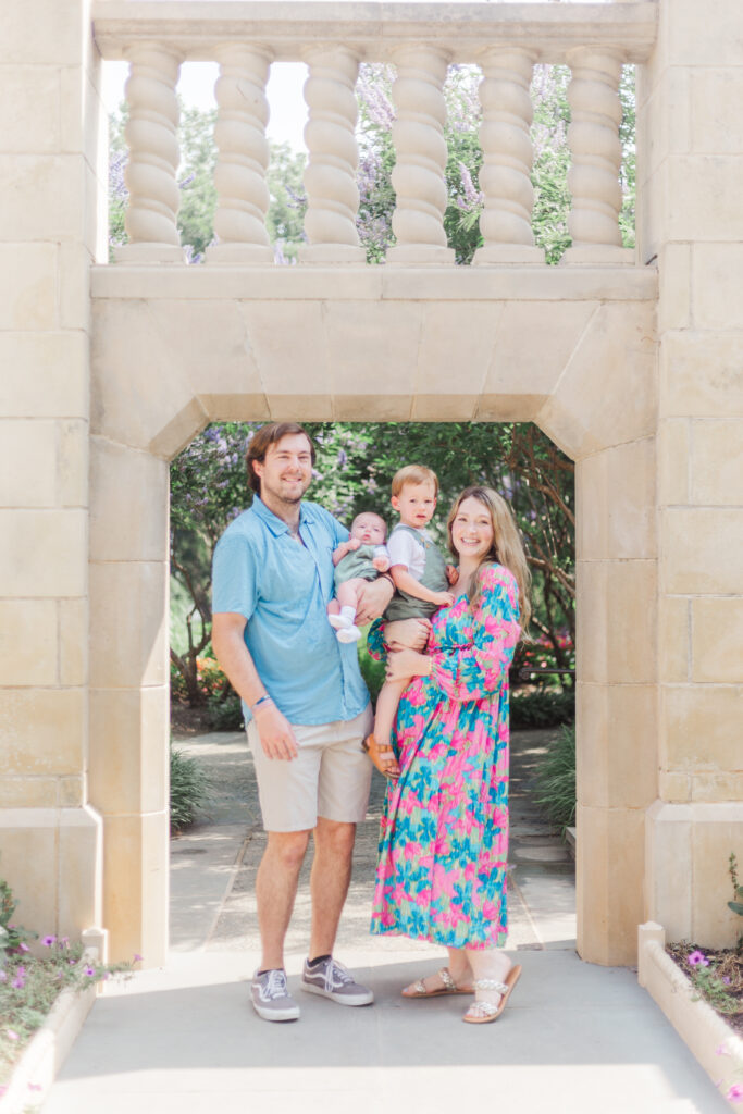 Family at the Dallas Arboretum