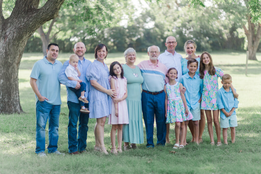 family at Harry S Moss Park in Dallas TX