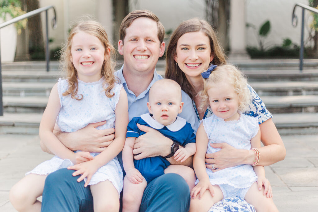 Family at the Dallas Arboretum