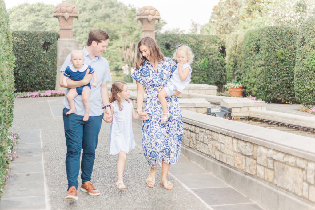 Family at the Dallas Arboretum