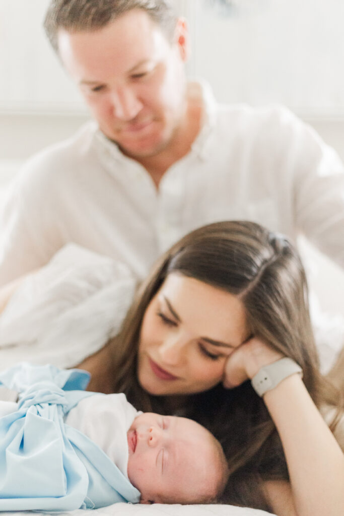 parents and newborn in Dallas TX