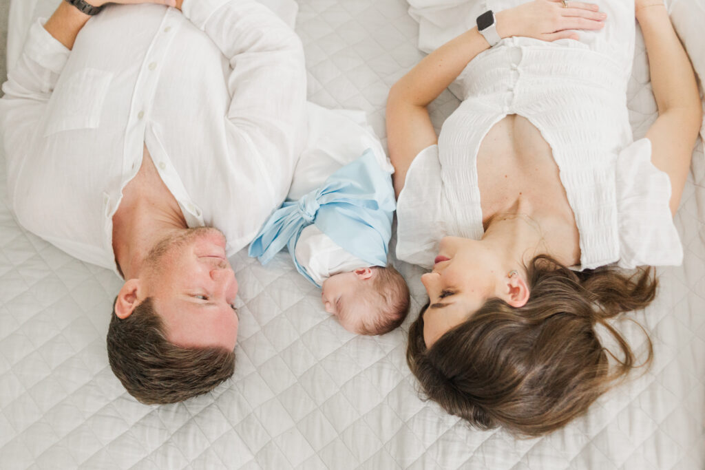 Parents and newborn in Dallas TX