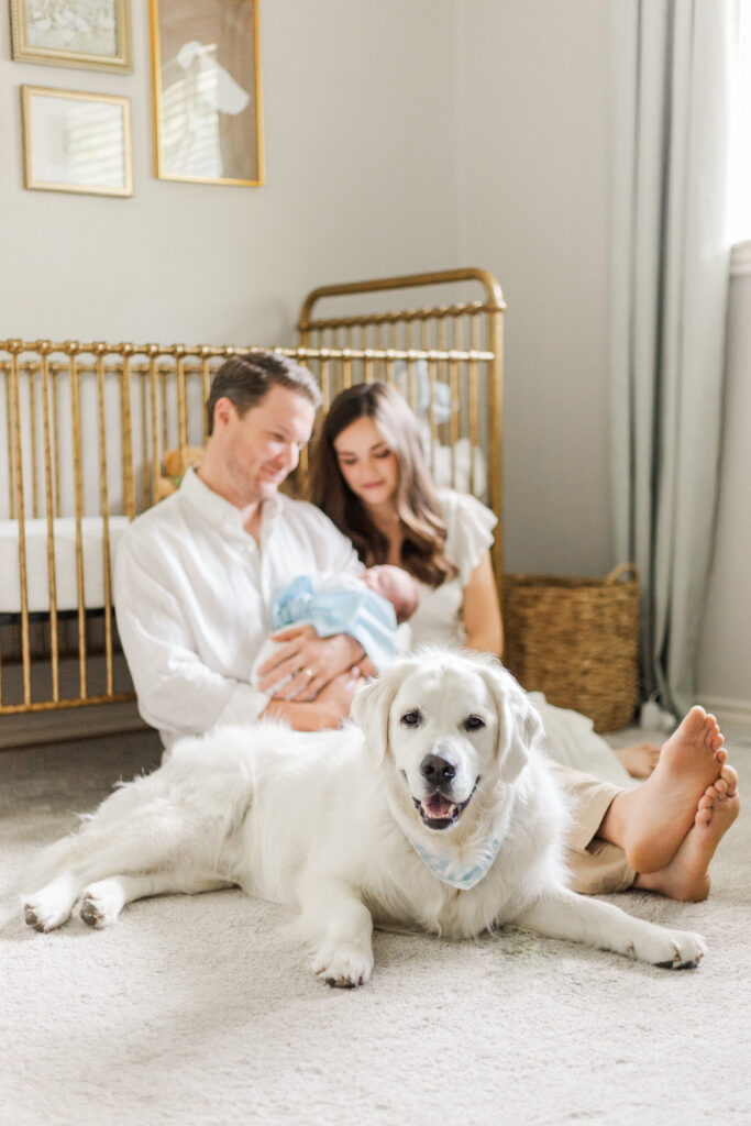 Parents and newborn in Dallas TX