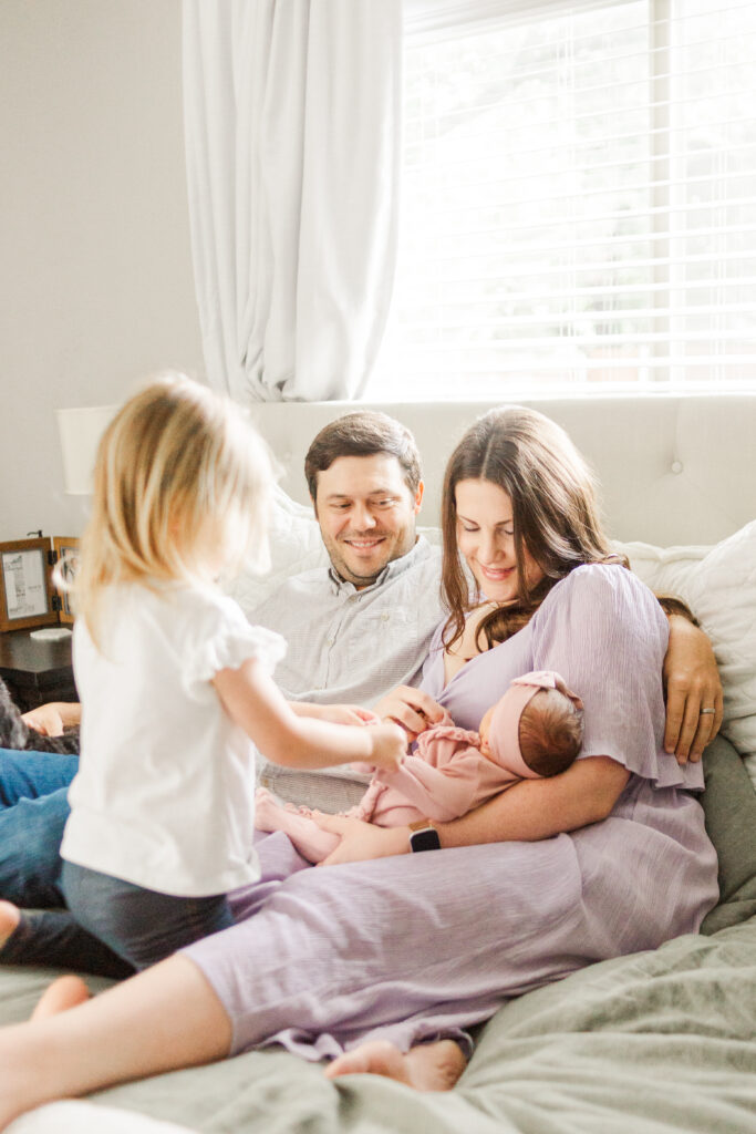 Family with newborn in Dallas TX