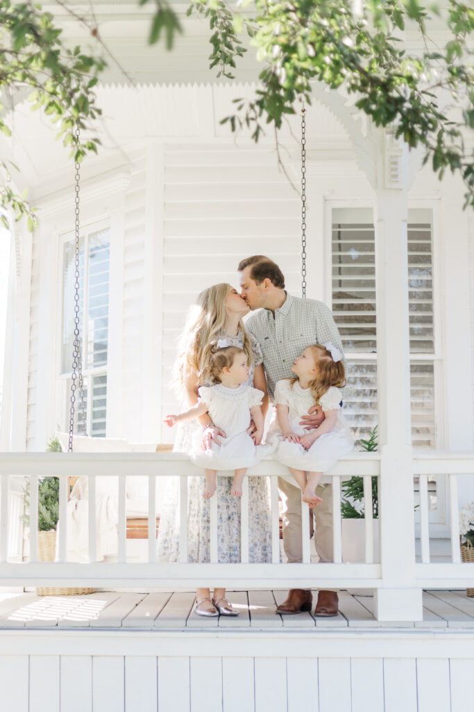 Family in McKinney at the Beverley Harris House