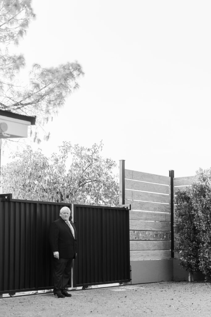 proud daddy waiting for the bride