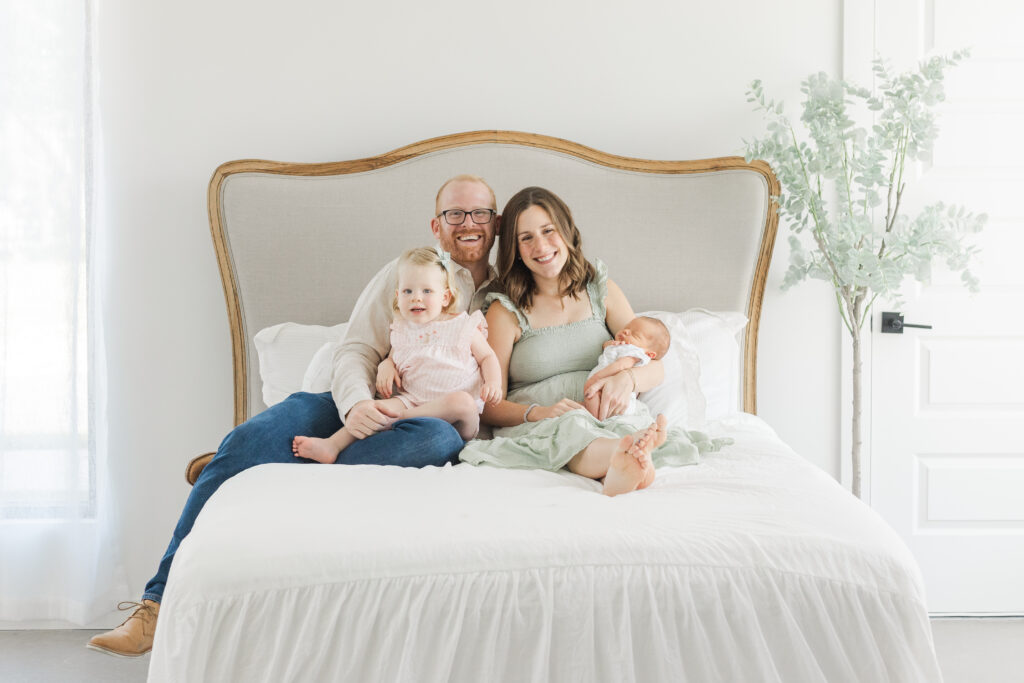 Family with newborn baby boy at Lemondrop Studios in Mckinney tx