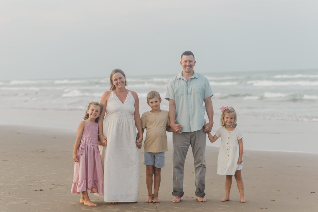 family at the beach
